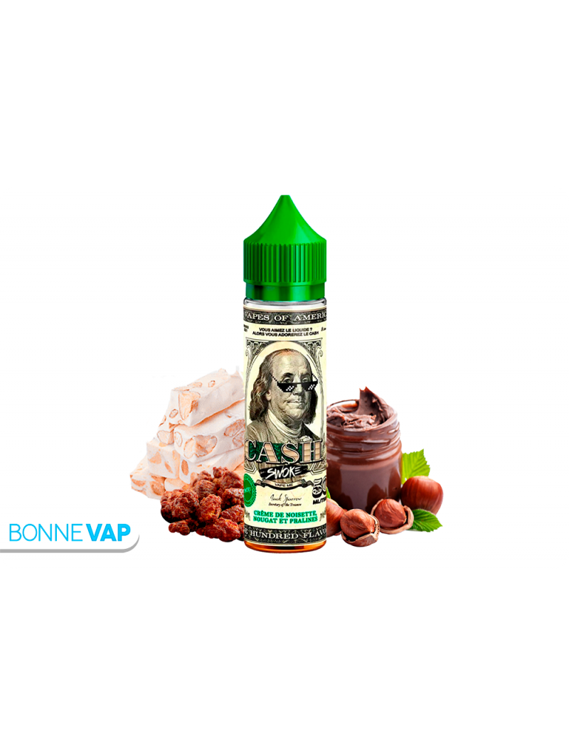 E-liquide Cash de chez SWOKE. Saveur gourmande de crème de noisette, de nougat et de praline.