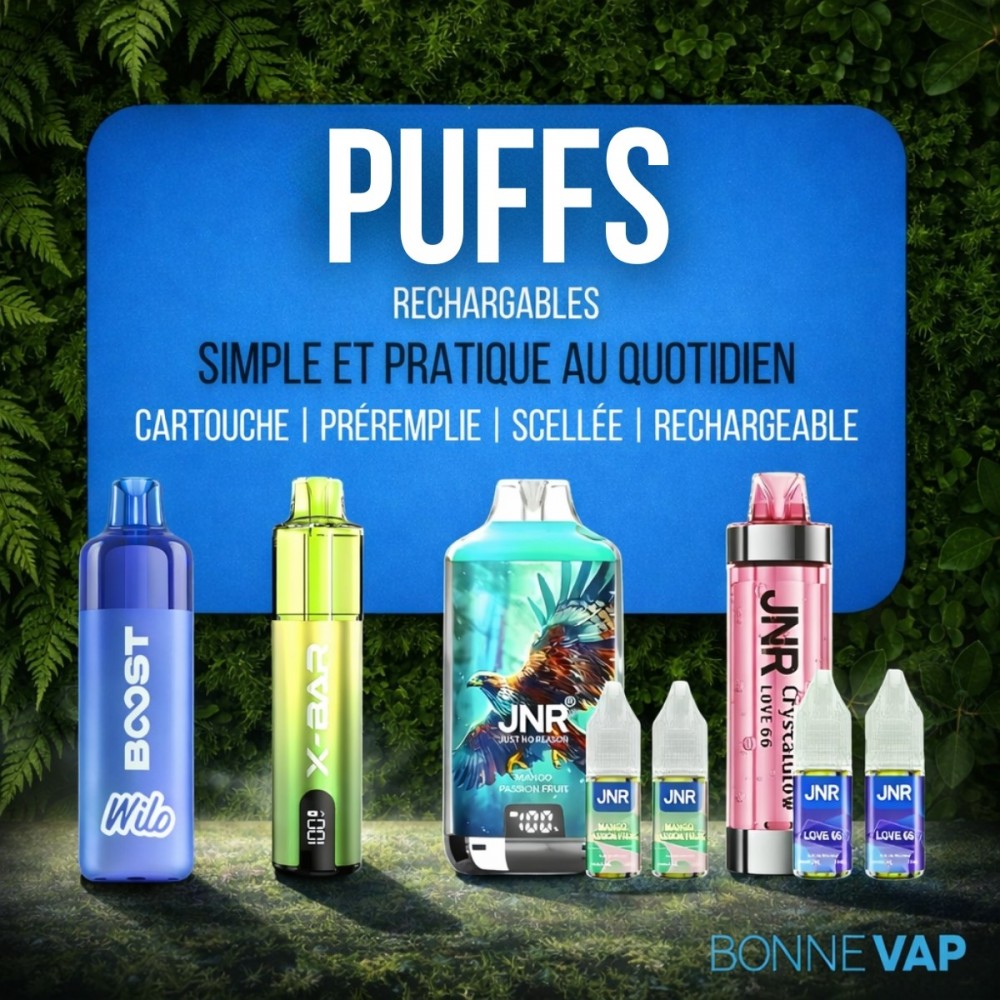 Puffs rechargeables – Cartouches préremplies et pods | BONNE VAP
