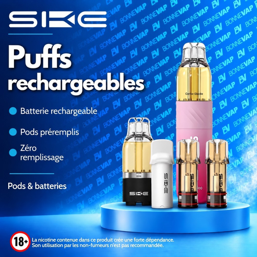 Puffs rechargeables SKE : Batteries et pods préremplis | BONNE VAP