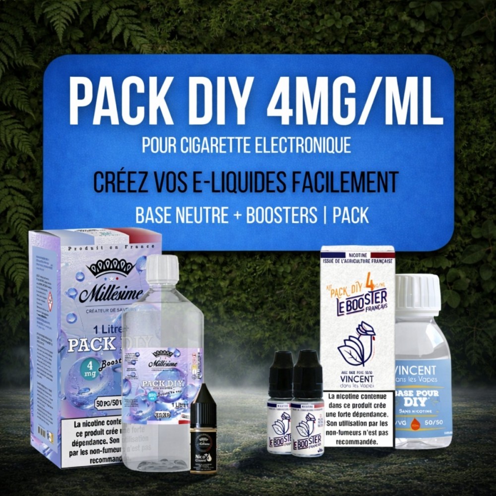 Tous nos Packs DIY 4 mg/ml – Simple, rapide, économique | BONNE VAP