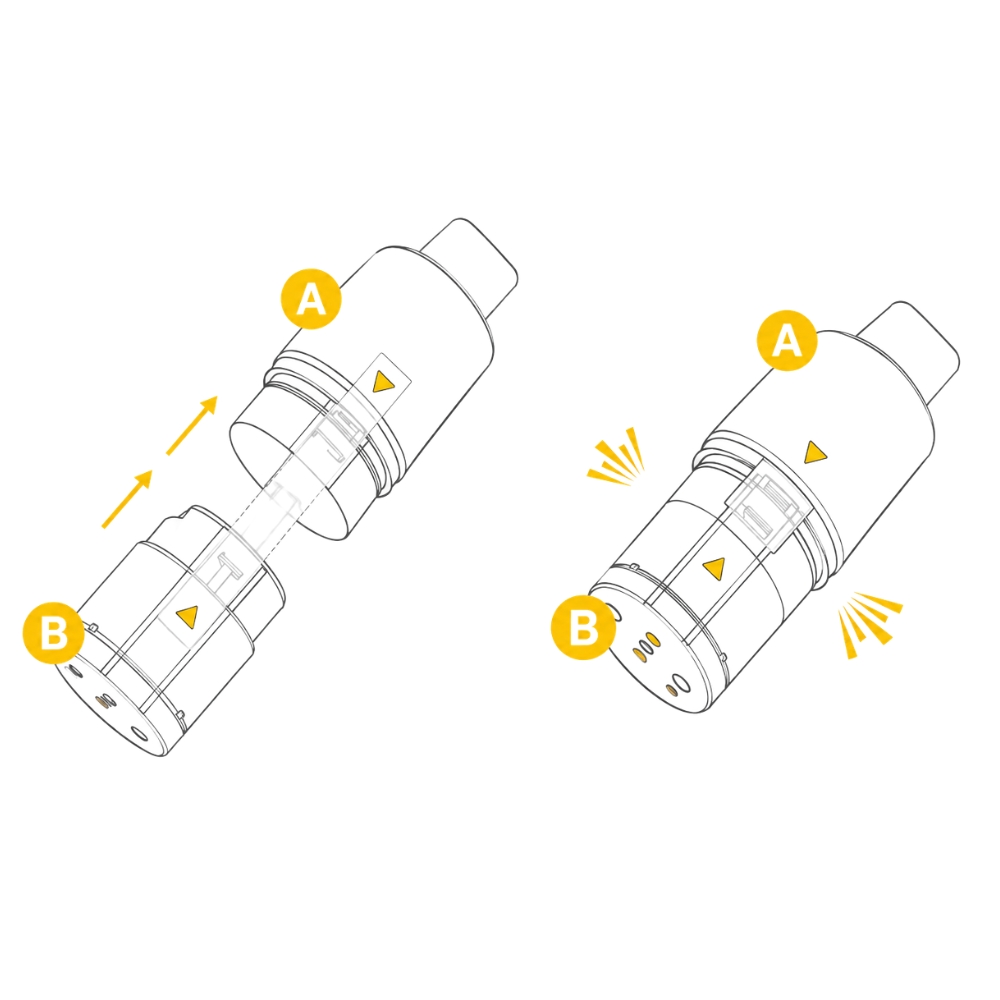 Étape 2 : assembler les pods A et B du Wpuff Fusion